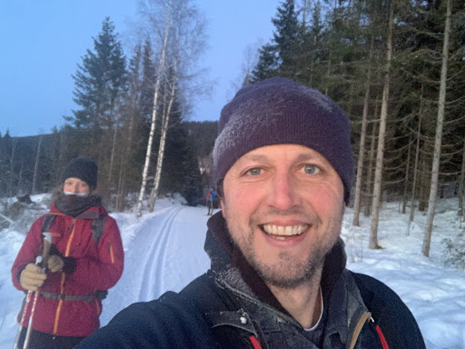 Phil Scarampi is passionate about cross-country skiing in what he describes as the “winter wonderland” of the Oslo woodlands.
