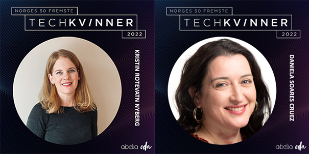 Picture of the two winners of top 50 women in tech, Norway
