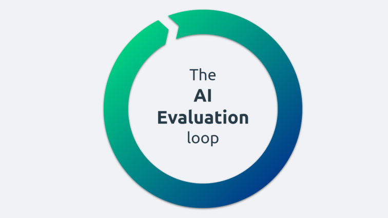 A diagram showing a closed loop for AI evaluation.