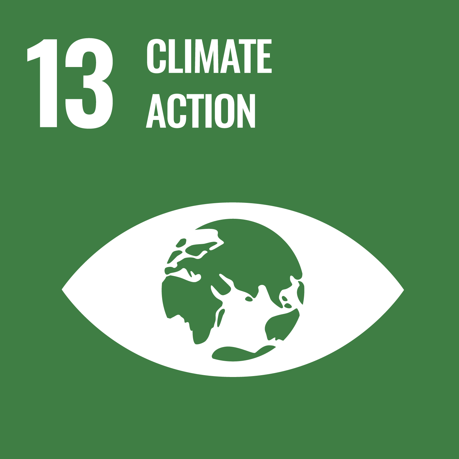 The official logo of the United Nations Sustainable Development Goal #13: Climate action.