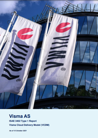 The cover page of Visma's VCDM report.
