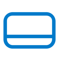 Blue credit card icon
