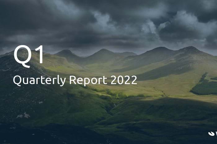 The cover page of Visma's Q1 2022 report.