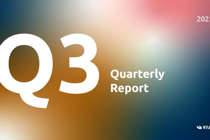 The cover page of Visma's Q3 2022 report.