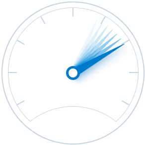 An illustration of a speedometer, indicating that employees are in the driver's seat.